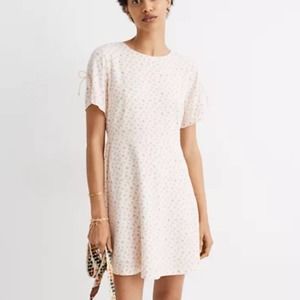 Madewell tie sleeve retro dress in dutch dandelions, size 14